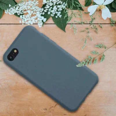 Produktbild von kalibri Case kompatibel mit Apple iPhone SE (2022) / iPhone SE (2020) / iPhone 8 / iPhone 7 - Hülle Handy - Handyhülle Dunkler Schiefer
