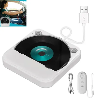 Produktbild von CD-Player, Externer Auto-CD-Player, Kompatibel mit CD und MP3-CD, Mit Fernbedienung, Universell für Auto