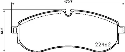 Produktbild von HELLA Bremsbeläge Satz Hinten Bremsklötze für VW Crafter Kastenwagen (SY, SX) 8DB 355 039-531