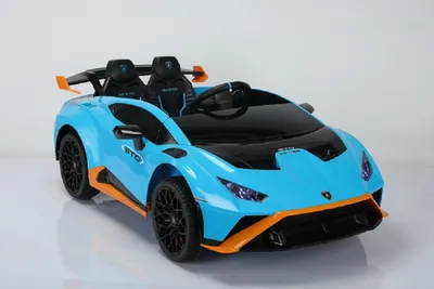 Produktbild von ES-Toys Kinder Elektroauto Lamborghini Huracan STO EVA-Reifen Bluetooth MP3 USB blau