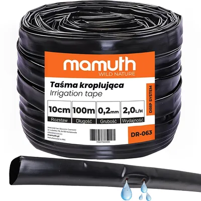 Immagine prodotto di Tubo a goccia Tubo a perlina 100m 10cm 1l/h Tubo a goccia Tubo per irrigazione Mamuth
