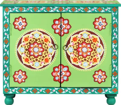 Obrázek produktu pro vidaXL Příborník ručně malovaný vícebarevný 70x35x60 cm Mango masiv