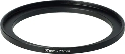 Produktbild von vhbw Step-Up-Ring Adapter 67 - 77mm für Kamera Objektiv - Filteradapter, Metall Schwarz