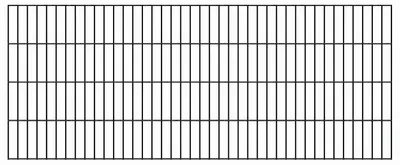 Zdjęcie produktu dla Ogrodzenie z podwójnych prętów Alberts 664169, powlekane tworzywem sztucznym, matowa czerń, wysokość 80 cm