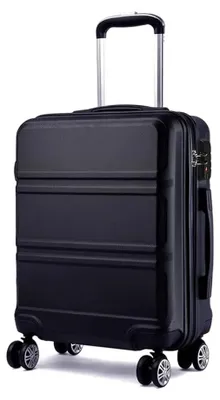 Immagine prodotto di Valigia da viaggio - Valigia con guscio rigido - Serratura TSA - Materiale: ABS - Leggera - Doppie ruote - Dimensioni: 65 x 40 x 25,5 cm - Colore: nero