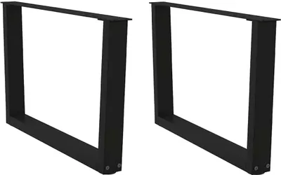 Obrázok produktu pre Nohy konferenčného stolíka v tvare V, 2 ks, čierne, 70 x (42-43,3) cm, oceľové