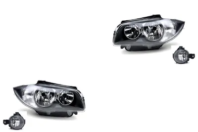 Immagine prodotto di Johns, set di fari alogeni adatto per BMW Serie 1 E81 E82 E87 E88 09-13 H7 H7 +fog 63176924655 6924655 63176924656 6924656 63117249649 7249649 63