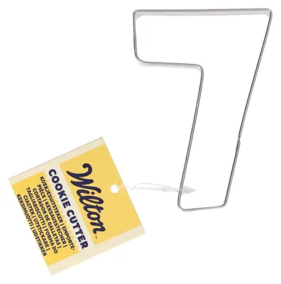 Produktbild von Wilton Cookie Cutter Number 7: Keksausstecher Edelstahl, Ausstecher Set für Keks