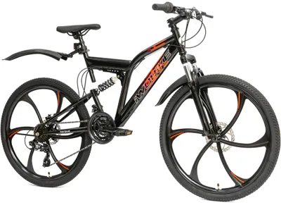 Obrázek produktu pro Horské kolo 26 palců IwoBike MTB, celoodpružené, unisex, výbava Shimano, hliníková kola