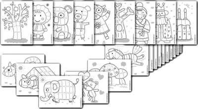 Produktbild von PlayMais 160082 CLASSIC Card Set, Karten zum Bekleben, weiß/schwarz, 24-teilig (1 Set)