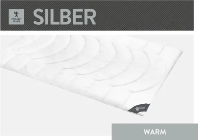 Produktbild von Spessarttraum Faserdecke Silber Füllung: 100% Polyester Bezug: 100% Baumwolle Größe 135 x 200  cm Wärmeklasse warm