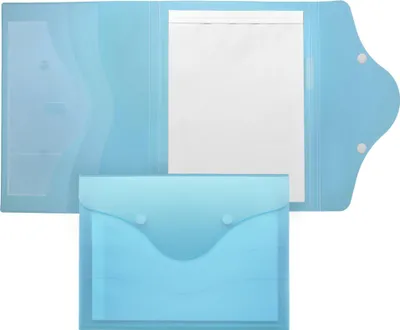 Produktbild von FSY Schreibmappe A4, PP blau transluzent, 1 Stück