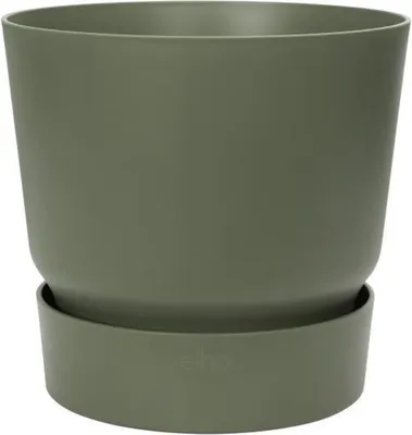 Produktbild von Elho Greenville Round 47 - Pflanzgefäß für den Außenbereich - Ø 47 x H 44 cm -- Grün/Blatt Green