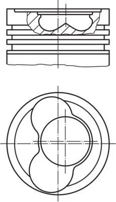 Produktbild von MAHLE 030 66 02 Kolben für VW Golf IV Schrägheck (1J1) Golf V Schrägheck (1K1) POLO (9N) TOURAN (1T1, 1T2) Passat Variant (3C5)