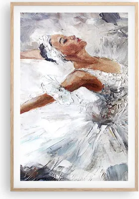 Produktbild von Gerahmtes Poster - Rahmen in heller Eiche - Frau Tanz Ballett Körper - 61x91,5 cm - Wand Bild - Wanddeko - Wandbilder - Wandposter - Bilderrahmen - Bilder - Kunstdruck - Wandbild - P2NPA61x91-3101