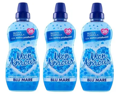 Produktbild von Felce Azzurra Mon amour Blue Mare 3x 650ml Weichspüler Konzentrat