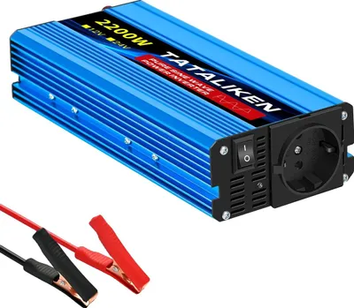 Image de Onduleur, CC 12 V à CA 220 V, prise européenne, 12 V 2200 W 220 V LED