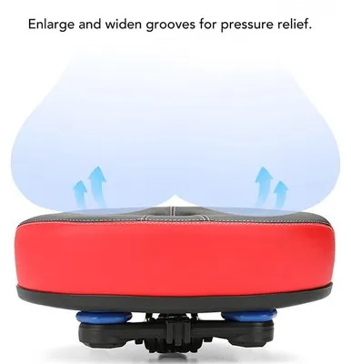 Productafbeelding van Solidchoice - Noseless Fietszadel met Geheugenschuim, Schokabsorberend en Comfortabel