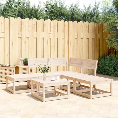Produktbild von Design 5-tlg. Garten-Sofagarnitur Massivholz Kiefer, Gartenmöbel-Sets 2024 Neu