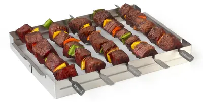 Obrázok produktu pre Barbecook 2230026000 Držiak na grilovacie špízy, nerezová oceľ na 5 špízov
