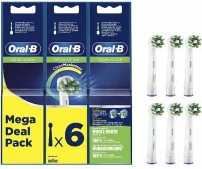Obrázek produktu pro Oral-B Cross Action Pro - Kartáčkové hlavy - S technologií CleanMaximiser - 6 kusů