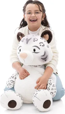 Produktbild von NICI Kuscheltier Schneeleopard Eleni Snowbell 70cm - weiß - Weiches NICI Plüschtier – niedliches Stofftier zum Kuscheln & Spielen – tolle Geschenkidee für Kinder & Erwachsene | 62434