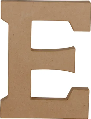 Immagine prodotto di Decopatch, cartapesta Kraft, lettera maiuscola E 20 cm - cartoncino marrone