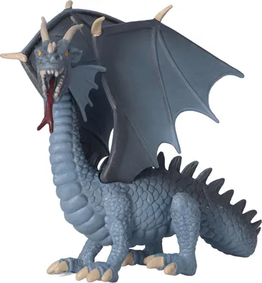 Produktbild von Drachen-Modellfigur, blauer Kunststoff, lebendiger, niedlicher Stil, pädagogische Figuren für Spielzeug-Dekoration