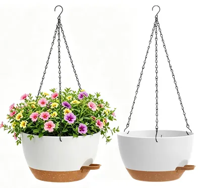 Immagine prodotto di Vaso sospeso autoirrigante, 20 cm, set da 2