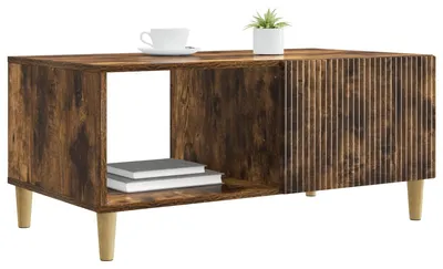 Zdjęcie produktu dla vidaXL Stolik kawowy dąb wędzony 90 x 50 x 40 cm materiał drewnopochodny