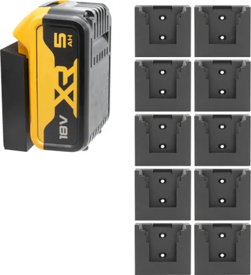 Produktbild von 10x Akkuhalter für DeWALT Akku Wandhalter Akkuwandhalter Wandhalterung Halter 18V