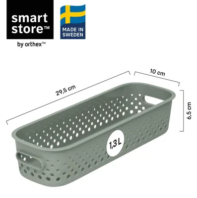 Produktbild von Aufbewahrungskorb SmartStore 10x 1,3L Grün 29,5x10x6,5cm aus recyceltem