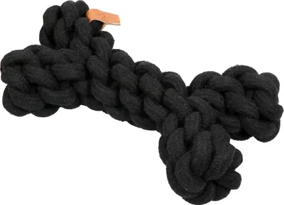 Immagine prodotto di Giocattolo per cani D&D Dente: osso con corda, nero, taglia: S