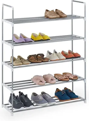 Produktbild von Famanu Schuhregal Kunststoff / Offenes Regal - 5 Ebenen, 115 x 90 x 31 cm