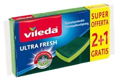 Drôtenka, 2+1 ks, VILEDA "Ultra Fresh", zelená