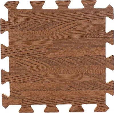 Immagine prodotto di Tappeto puzzle in schiuma per bambini 30x30, motivo legno marrone
