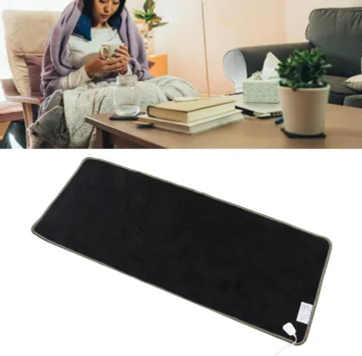 Produktbild von Beheizte Decke, weiches Flanell, warm, multifunktional, konstante Temperatur, elektrische Heizung für Zuhause, Büro, Schwarz, EU-Stecker, 220 V