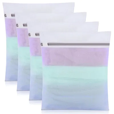 Produktbild von Wäschenetz für Waschmaschine 4 Stück 30 x 40 cm Feinmaschig Robust Wiederverwendbar