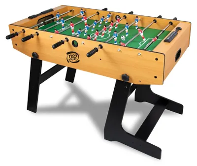 Tischfußball aus Holz, klappbar, mit 2 Bällen, 158x45x85 cm
