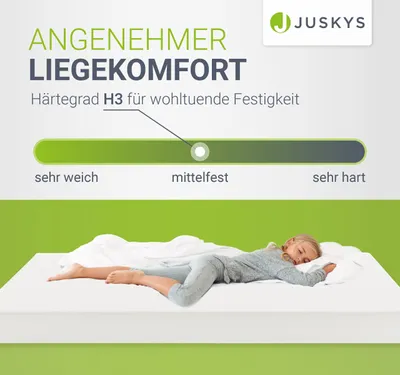 Produktbild von Juskys Kaltschaummatratze 160 x 200 cm mit Härtegrad H3