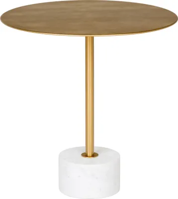 Produktbild von Beistelltisch >Lecco< in Messing, Marmor - 51x52x51cm (BxHxT)