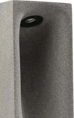 Produktbild von Außenleuchte GROT aus robustem Zement, Grau, mit IP68 Schutzart, 40 cm Höhe