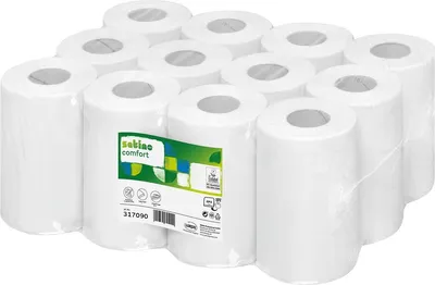 Immagine prodotto di wepa 317090 Handtuchrolle Comfort, 2-lagig, hochweiß, 68 m