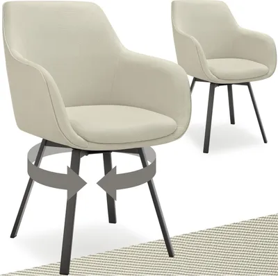 Produktbild von tectake® Drehbarer Armlehnstuhl Alicon gepolstert 57 x 59 x 88 cm