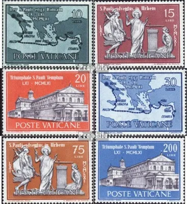 Produktbild von Briefmarken Vatikanstadt 1961 Mi 369-374 (kompl.Ausg.) postfrisch Hl. Paulus