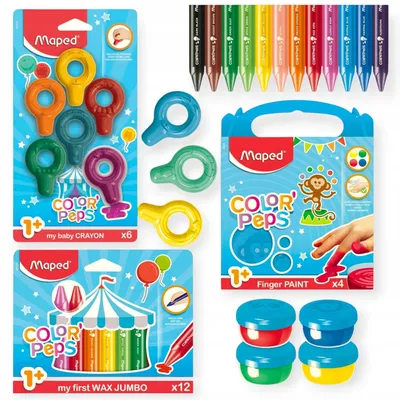 Produktbild von MAPED Color'Peps Erste Malset Fingerfarben Wachsmalstifte