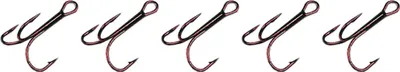 Produktbild von 5 Stk Raubfisch Haken Drillinge rot Gr. 3/0