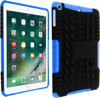 Image de Housse de protection avec coque rigide + fonction de support pour Apple iPad 5 / 6 / Air - Bleu