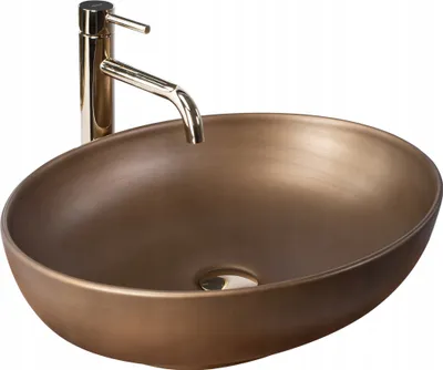 Immagine prodotto di Lavabo da appoggio Lavabo ovale Oro