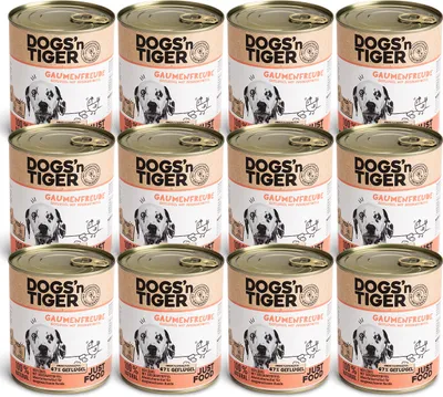 Produktbild von Dogs’n Tiger Adult Premium Hundefutter, Nassfutter, Getreidefrei, Gaumenfreude, Geflügel & Süßkartoffel,    12x 800g